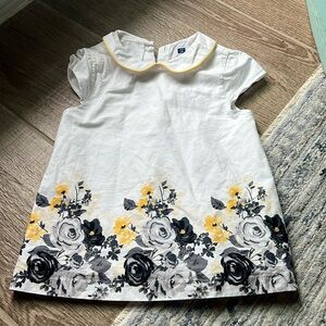 Janie and Jack floral print top Peter Pan collar 5T